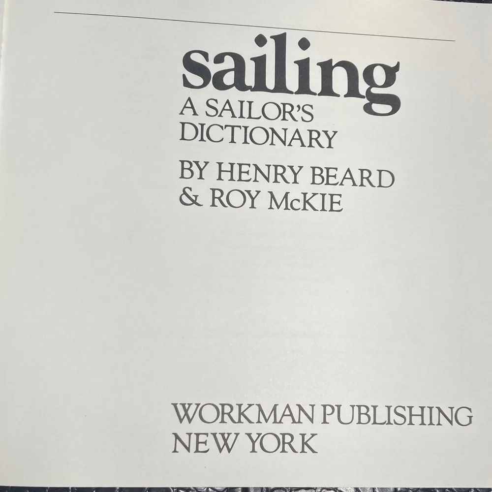 Hobby Book: A‎ Sailor’s Dictionary by Beard and McKie (98)… Humorous Gift!